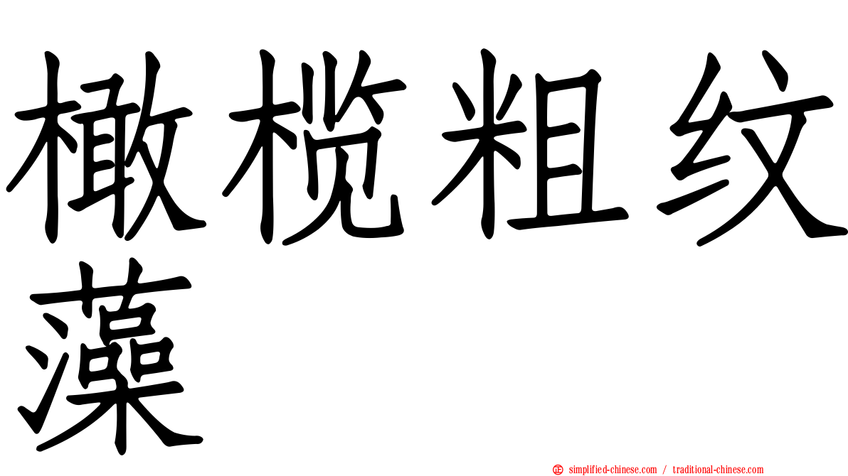橄榄粗纹藻