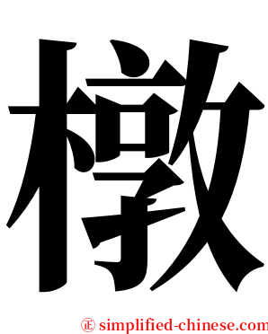 橔 serif font