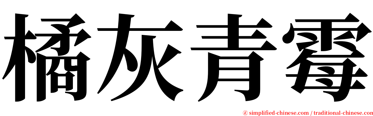 橘灰青霉 serif font