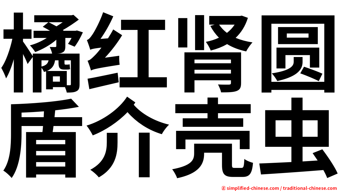 橘红肾圆盾介壳虫