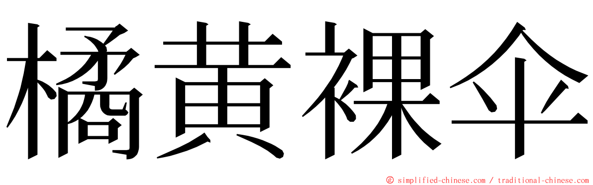 橘黄裸伞 ming font