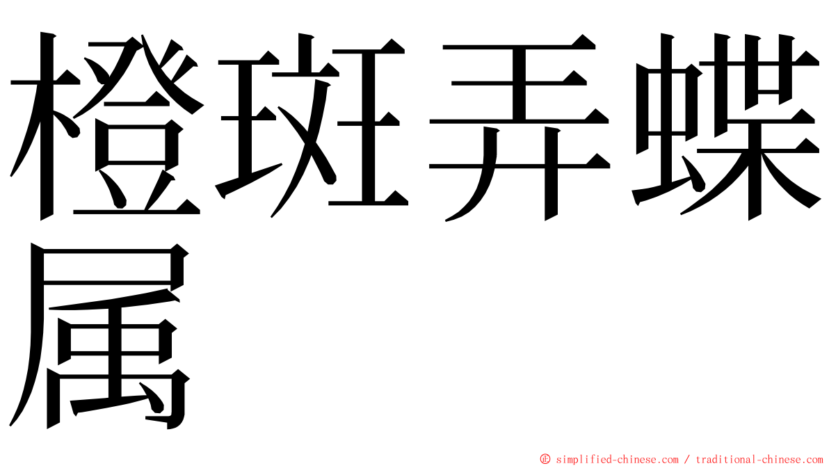 橙斑弄蝶属 ming font