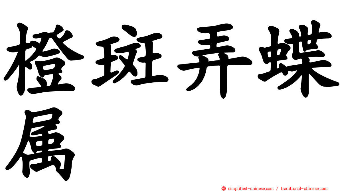 橙斑弄蝶属