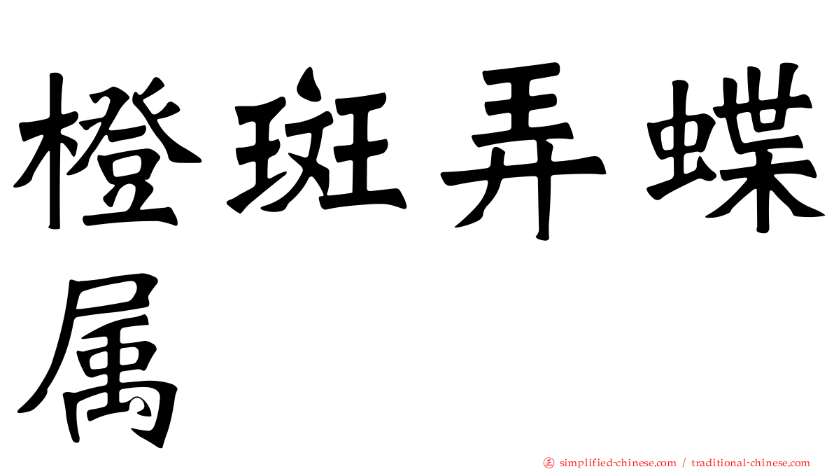 橙斑弄蝶属