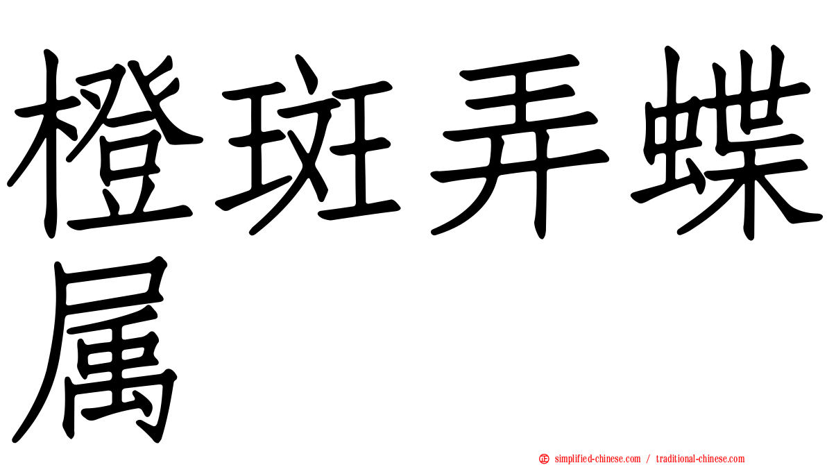 橙斑弄蝶属