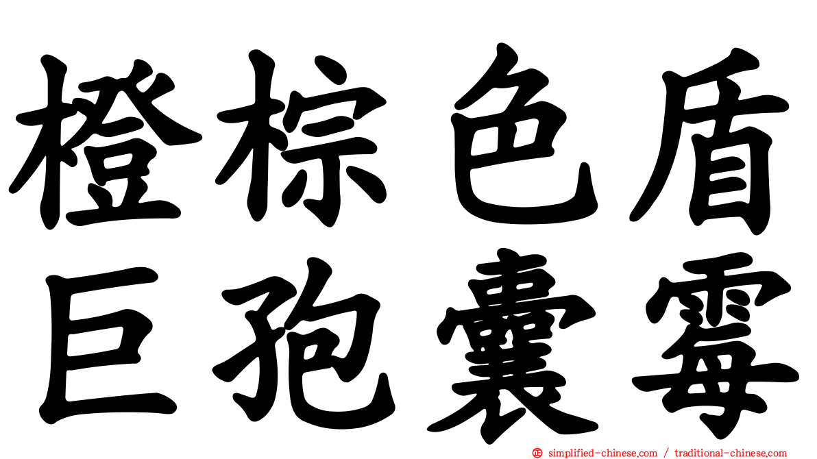 橙棕色盾巨孢囊霉