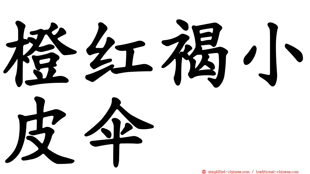 橙红褐小皮伞