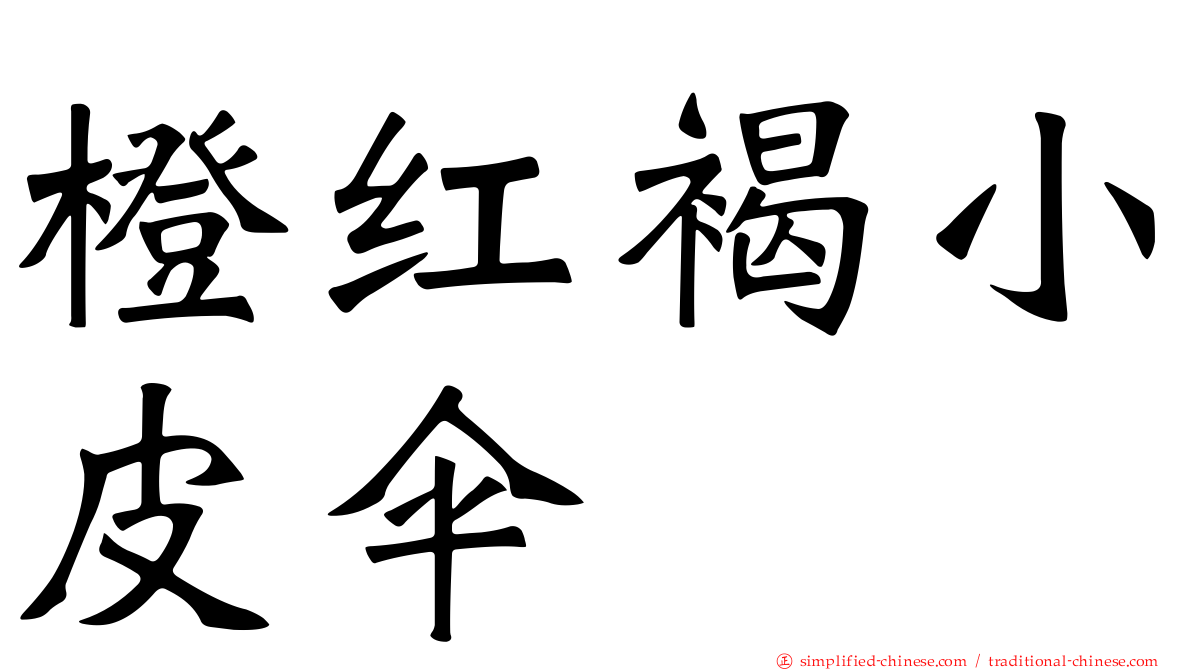 橙红褐小皮伞