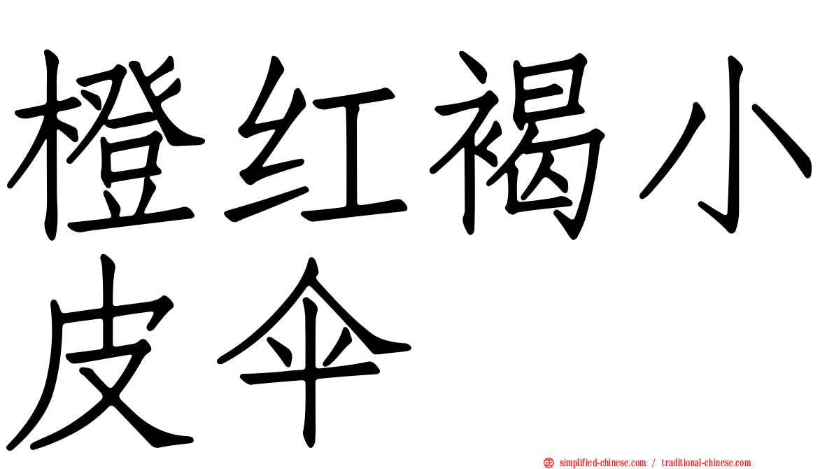 橙红褐小皮伞
