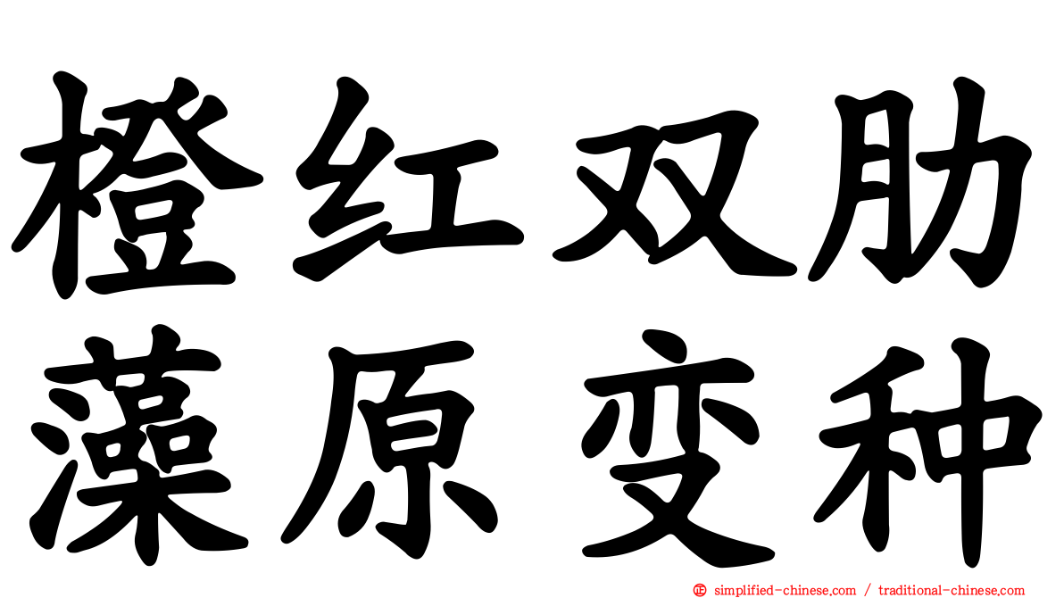 橙红双肋藻原变种