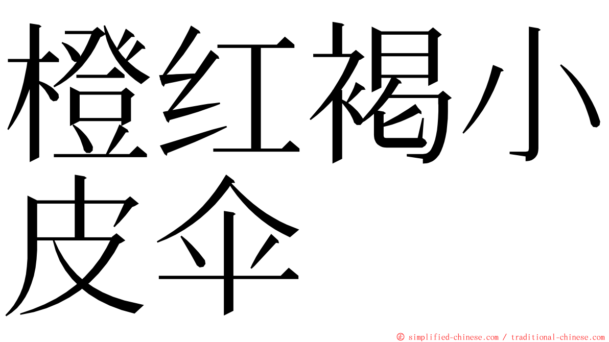 橙红褐小皮伞 ming font