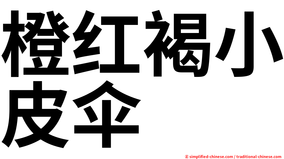 橙红褐小皮伞