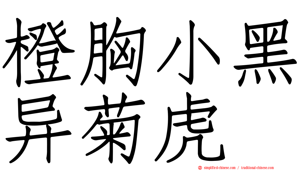 橙胸小黑异菊虎