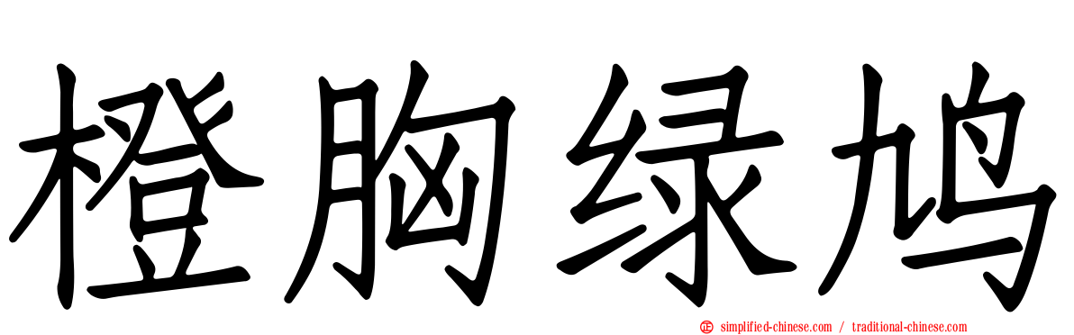 橙胸绿鸠