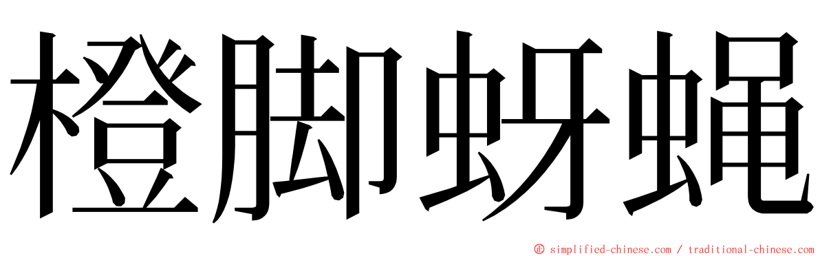 橙脚蚜蝇 ming font