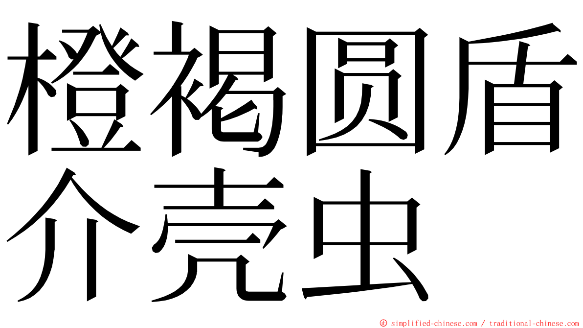 橙褐圆盾介壳虫 ming font