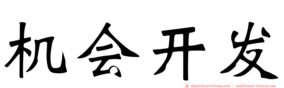 机会开发