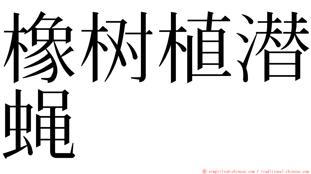 橡树植潜蝇 ming font