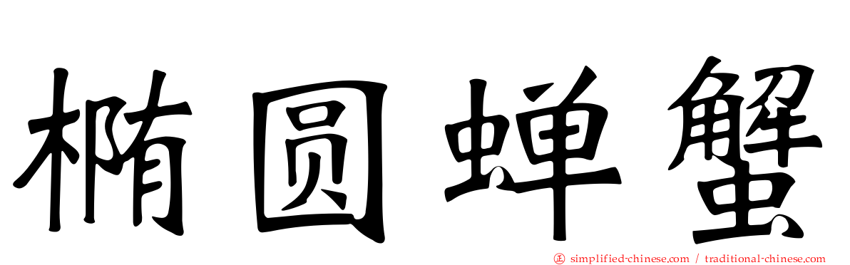 椭圆蝉蟹