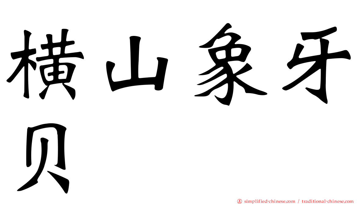 横山象牙贝