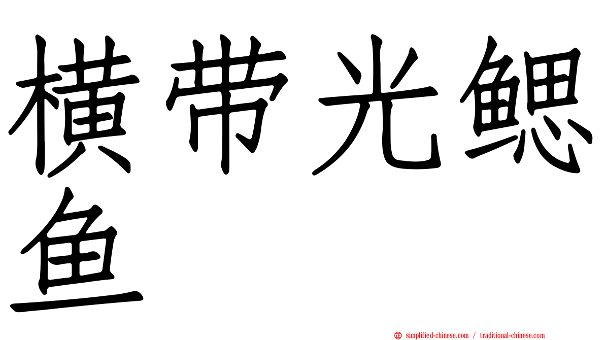 横带光鳃鱼