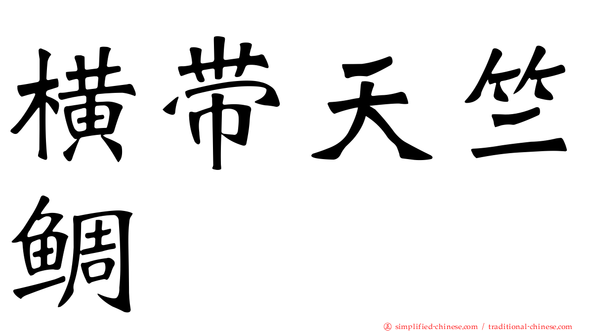 横带天竺鲷