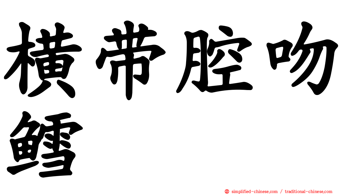 横带腔吻鳕