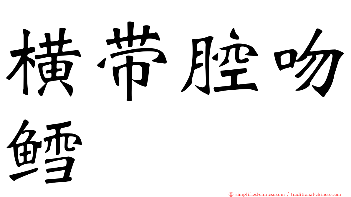 横带腔吻鳕