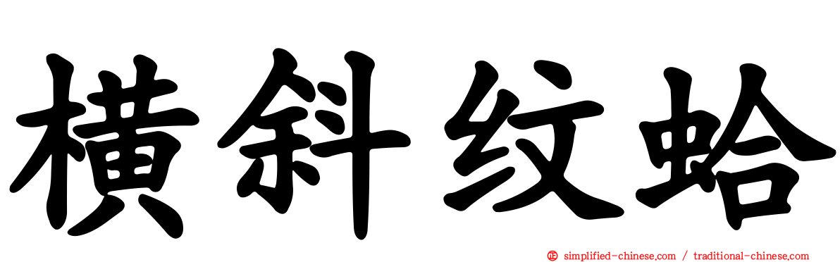 横斜纹蛤