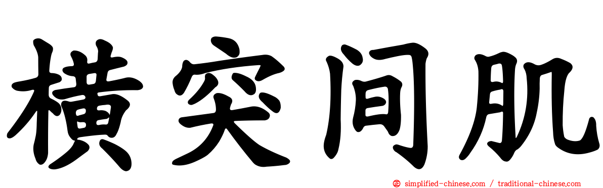 横突间肌