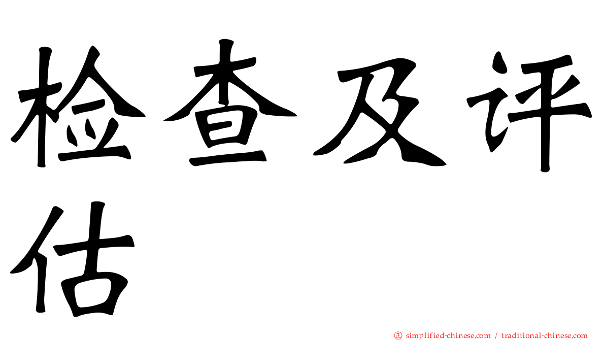 检查及评估