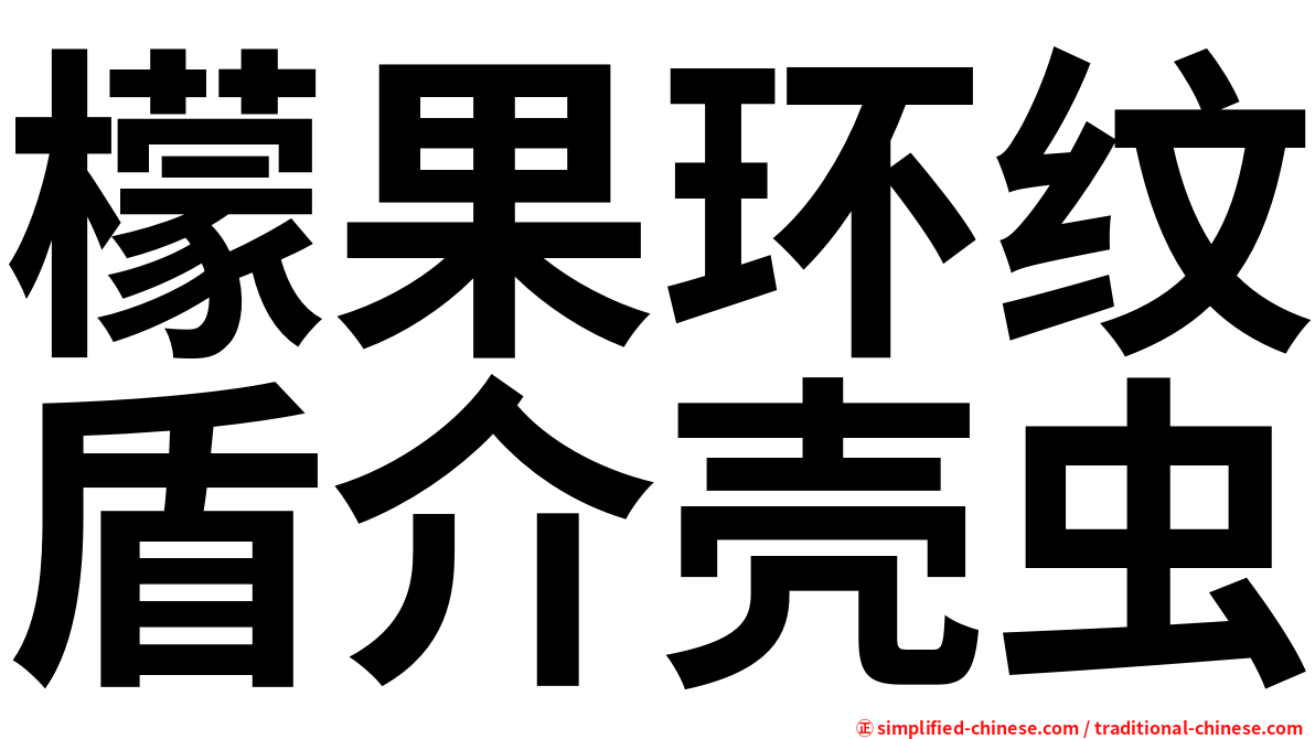檬果环纹盾介壳虫