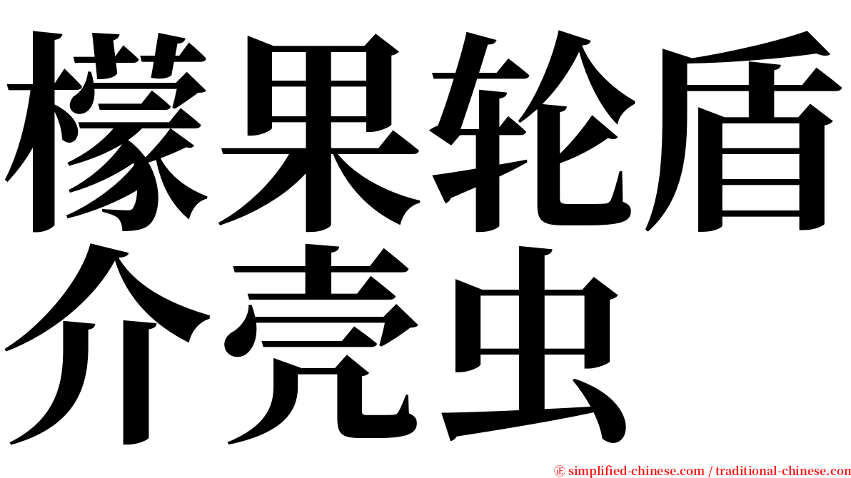 檬果轮盾介壳虫 serif font