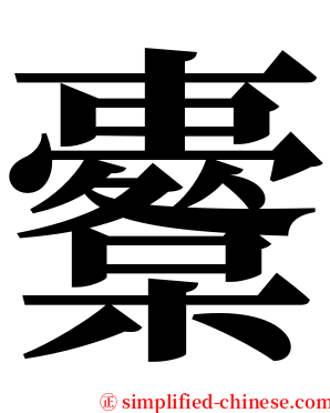 櫜 serif font