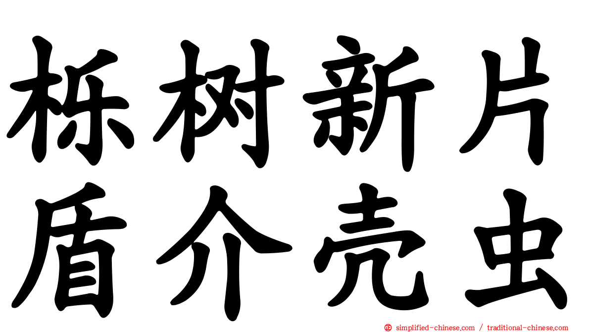 栎树新片盾介壳虫