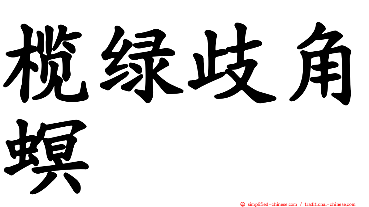 榄绿歧角螟