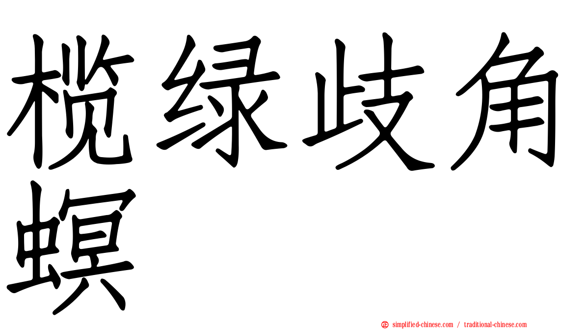 榄绿歧角螟