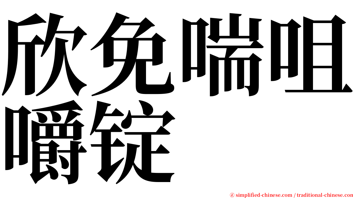 欣免喘咀嚼锭 serif font