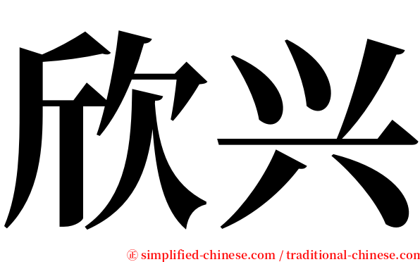 欣兴 serif font