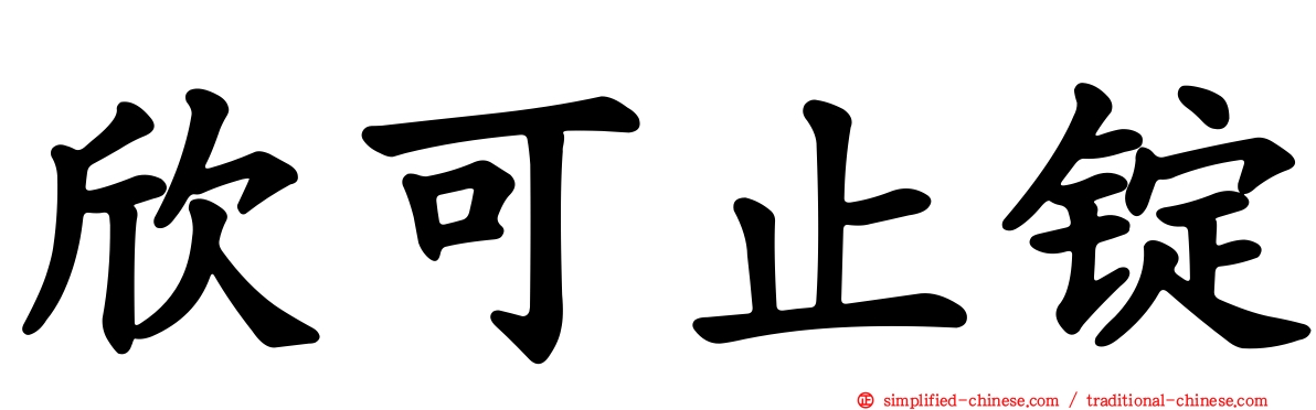 欣可止锭