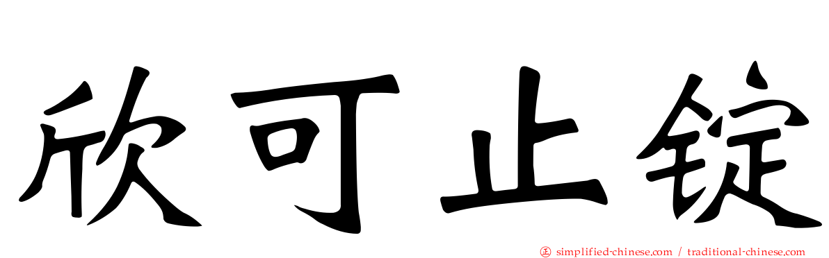 欣可止锭