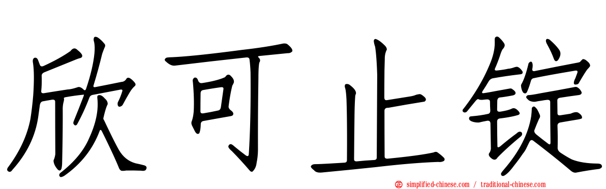 欣可止锭