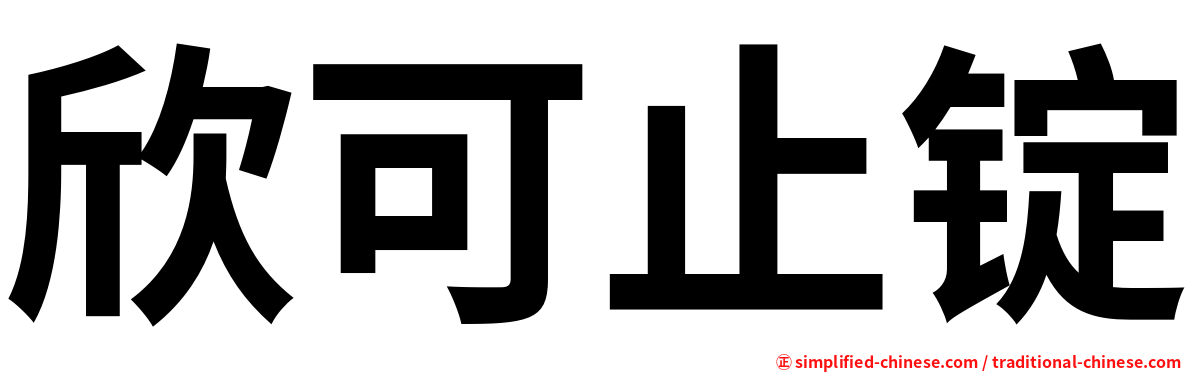 欣可止锭
