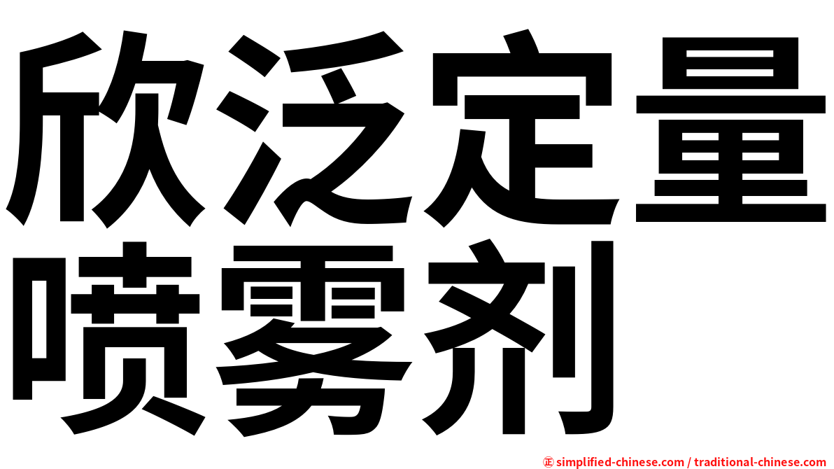 欣泛定量喷雾剂