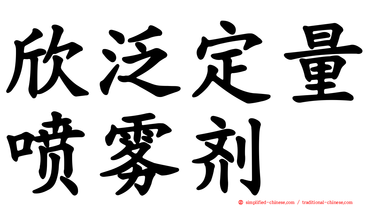 欣泛定量喷雾剂