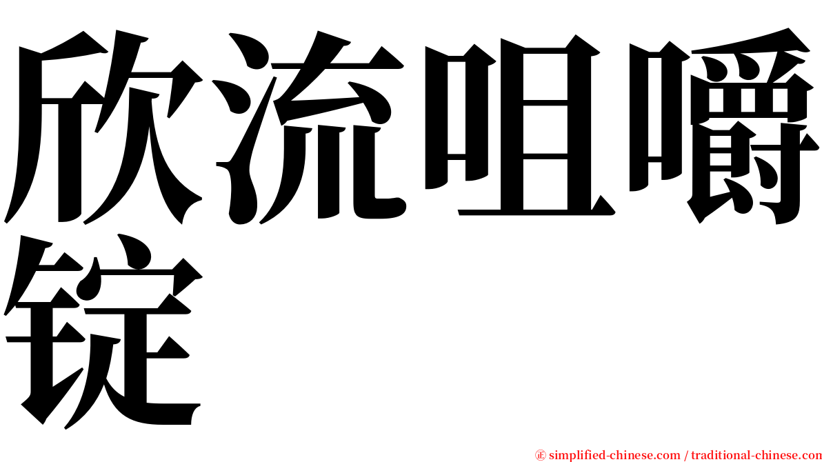 欣流咀嚼锭 serif font