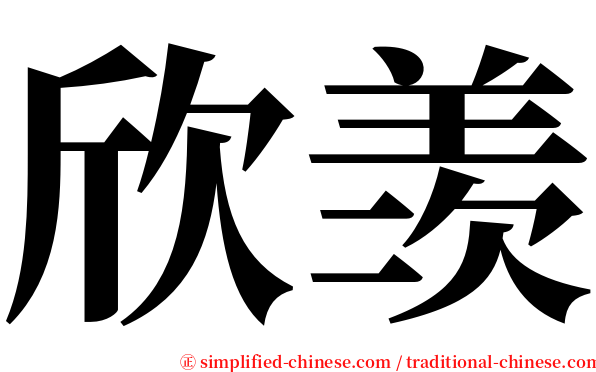欣羡 serif font