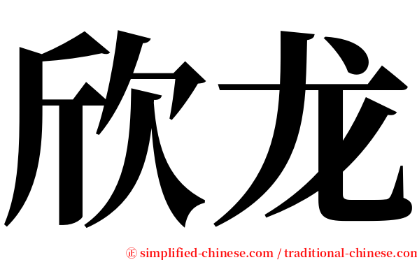 欣龙 serif font