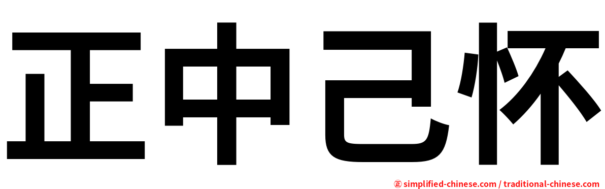正中己怀