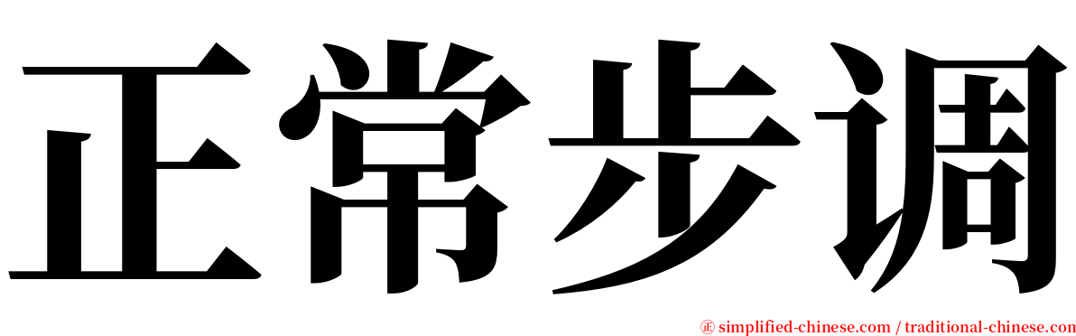 正常步调 serif font